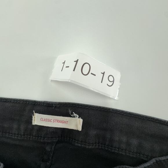 Levis Jeans Womens 8 Black Classic Straight Stretch Denim Mid Rise Pants - Picture 7 of 12